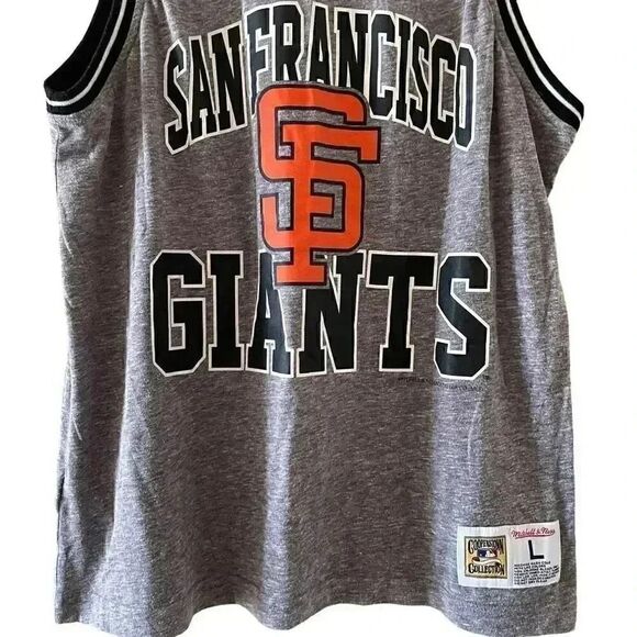 Mitchell & Ness Men San Francisco Giants Sleeveless Baseball Jersey SZ L #1036 - Picture 4 of 11